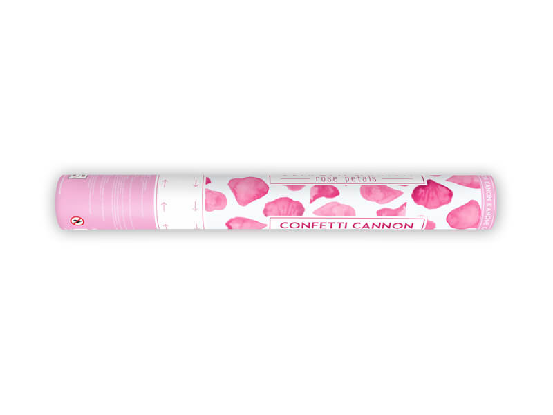 KONFETTIKANON | 40cm | rosa rosenblad