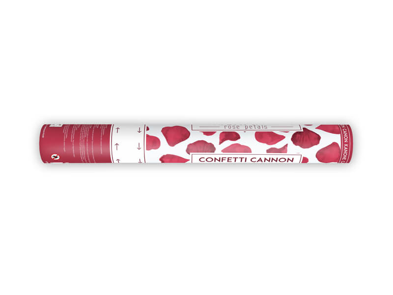 Konfettikanon 40cm Röda rosenblad - 2