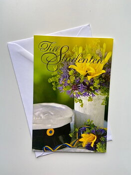 Gratulationskort Till studenten Blommor