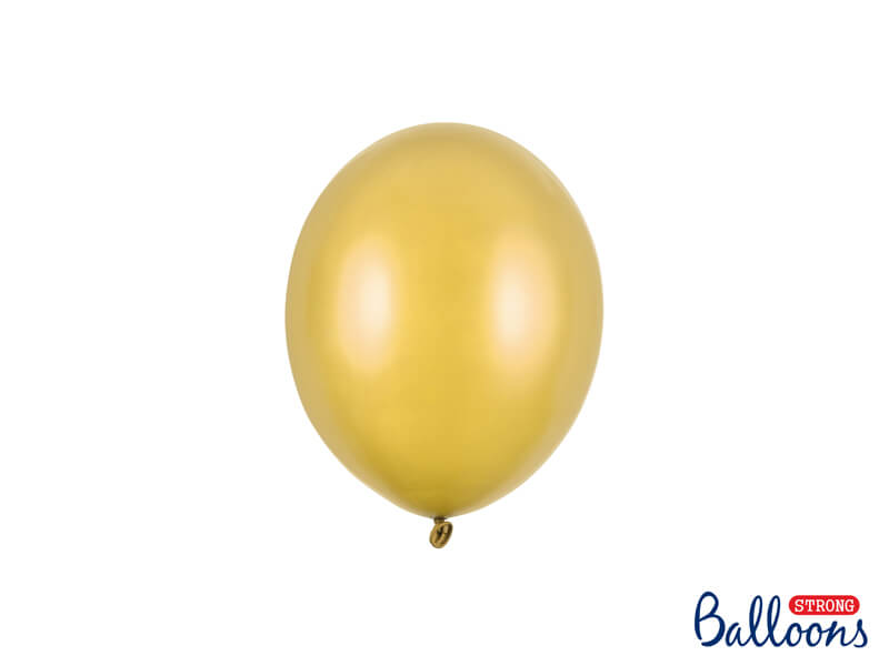 Miniballonger 12cm Metallic guld - 2
