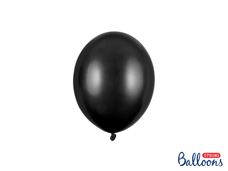 Miniballonger 10-pack 12cm metallic svart