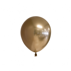 Miniballonger Chrome guld 10-pack