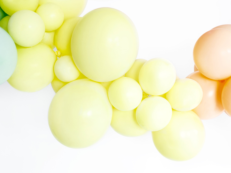 Miniballonger 12 cm Pastell lemon - 2