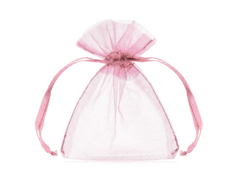 Organzapåsar 10 -pack 10 cm Ljusrosa