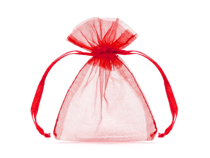 ORGANZAPÅSAR | 20 -pack | 10 cm | röd