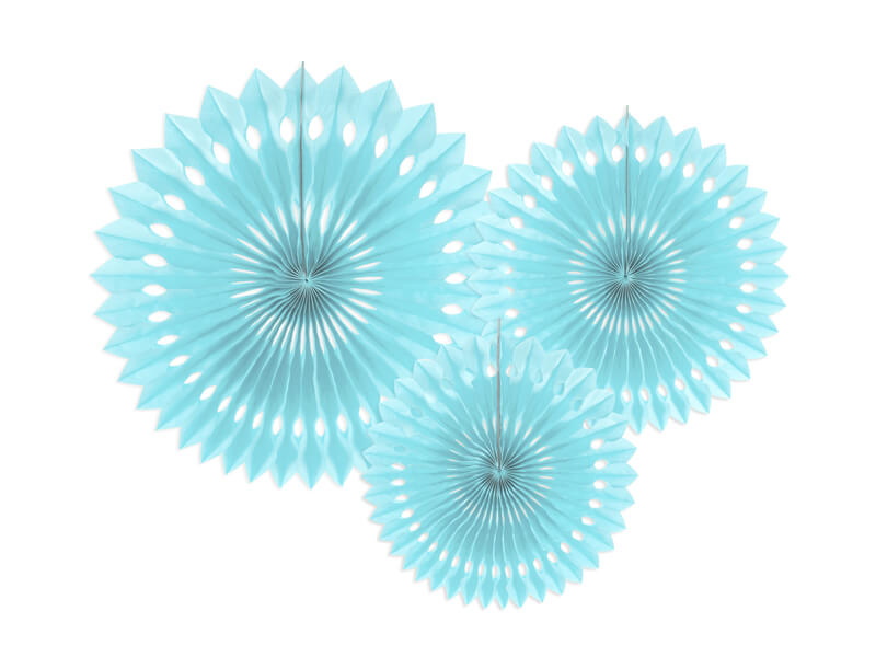 PAPPERSFJÄDRAR | 3-pack | 20-30cm | ljusblå