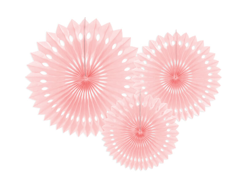 Pappersfjädrar  Ljusrosa 20-30cm 3-pack