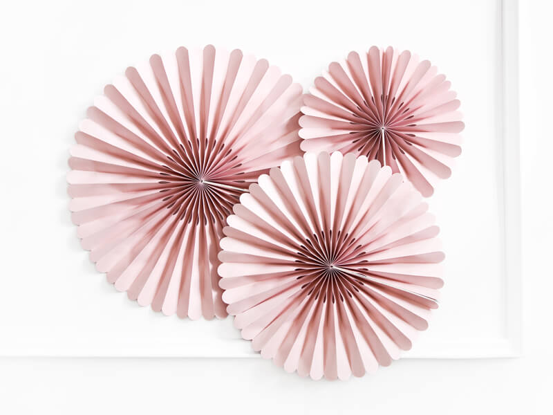Pappersfjädrar Dusty rose 3-pack - 3