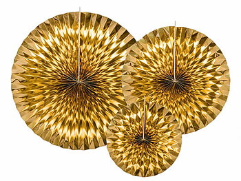PAPPERSFJÄDRAR | 3-pack | metallic guld