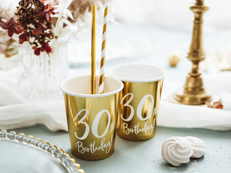 PAPPMUGGAR | 6-pack | 30th Birthday | guld - 2