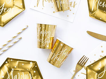 Pappmuggar Guld "Happy New Year"
