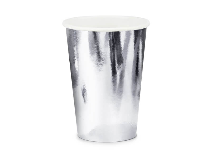 Pappmuggar 6-pack Silver