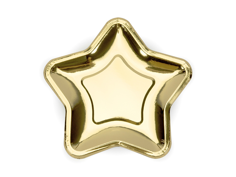 Papptallrikar Guld Stjärna - 2