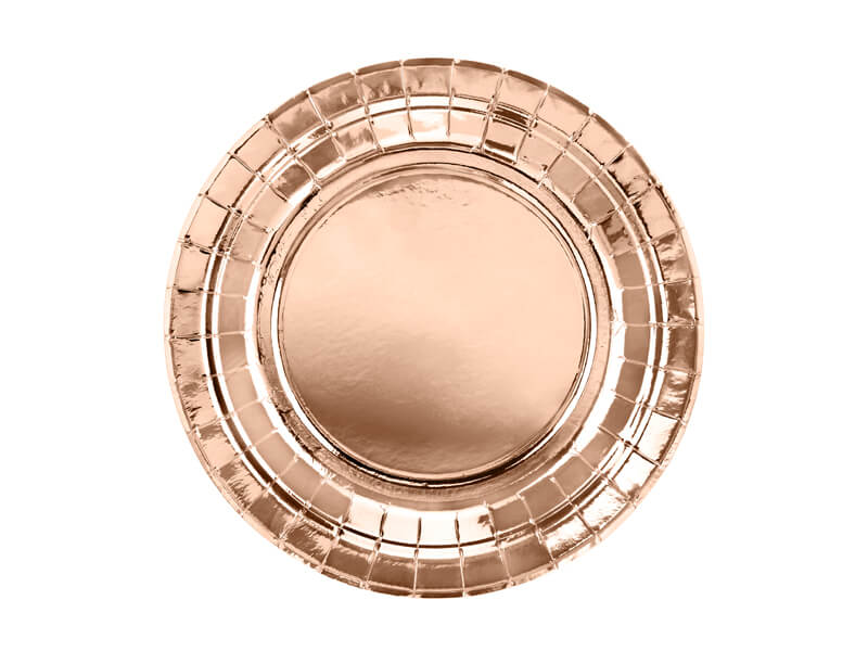 Papptallrikar Roséguld 23cm - 2
