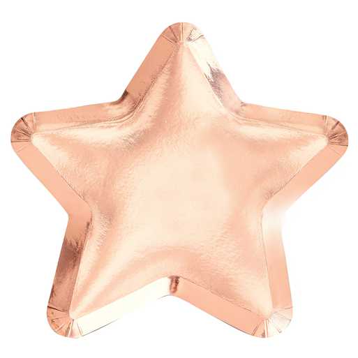 Papptallrikar Stjärna Roséguld - 4