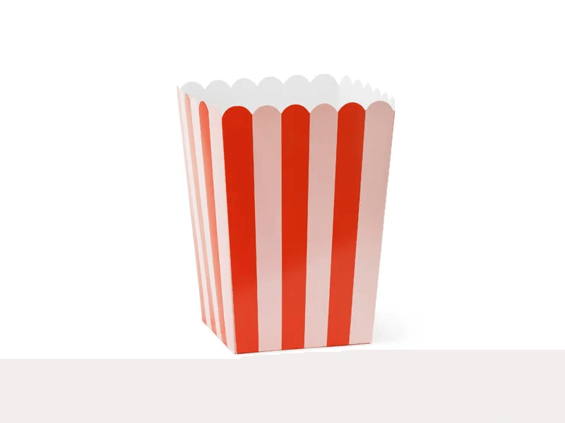 Popcornboxar Röd/Rosa 6-pack 