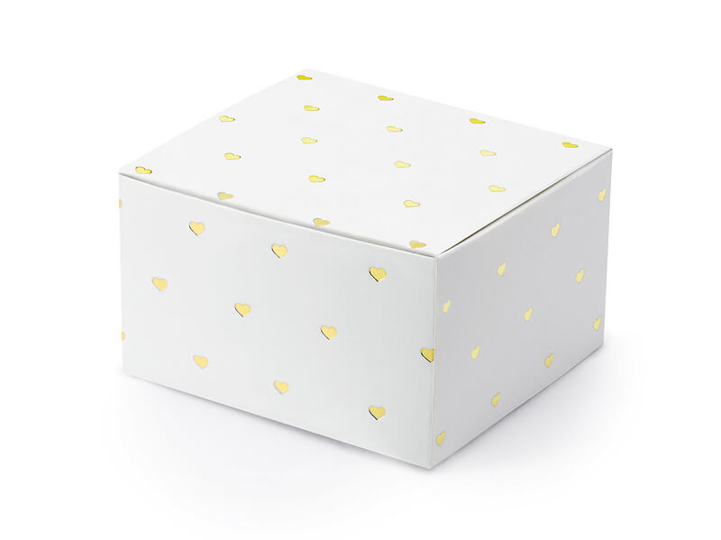 PRESENTASKAR | 10 -pack | Guld hjärtan