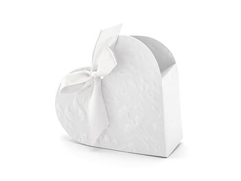Presentaskar 10 -pack Vita hjärtan