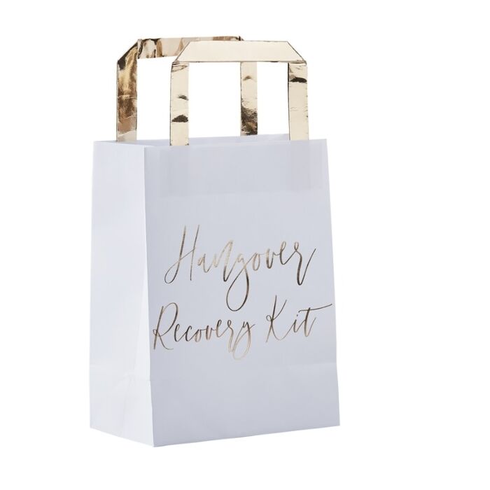 Presentpåsar Hangover Recovery Kit Vitt/Guld