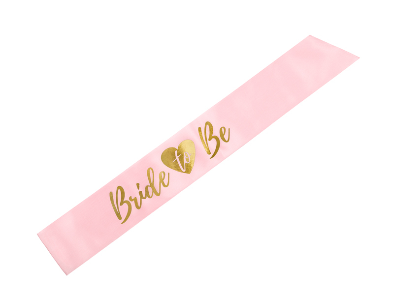 SASH | "Bride to Be" | Ljusrosa & guld