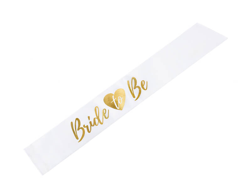 SASH | "Bride to Be" | Vit & guld