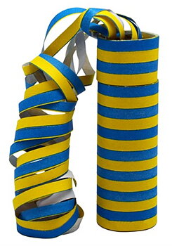 Serpentiner Student Gul/blå 2-pack 