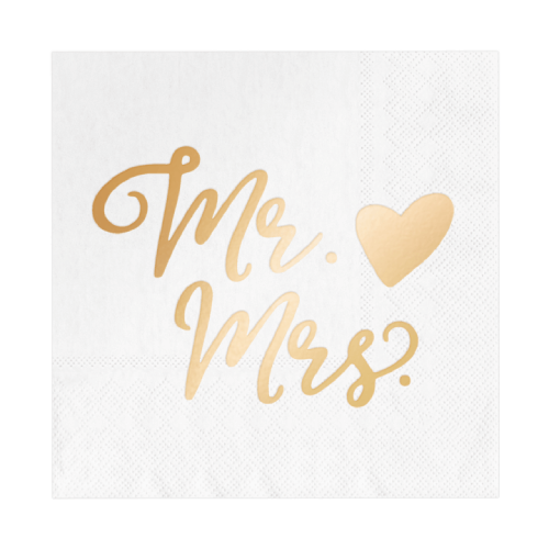 SERVETTER | 10-pack | "Mr ♥ Mrs"