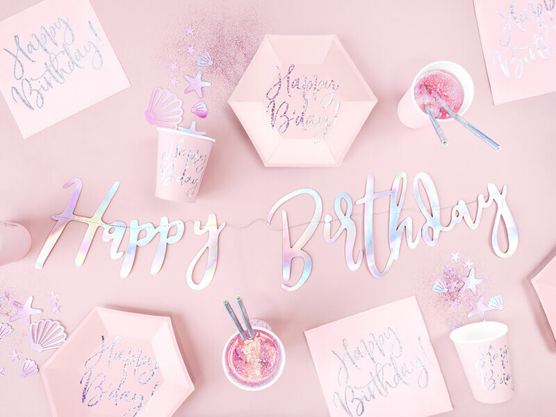 Servetter 20-pack Rosa "Happy Birthday" - 4