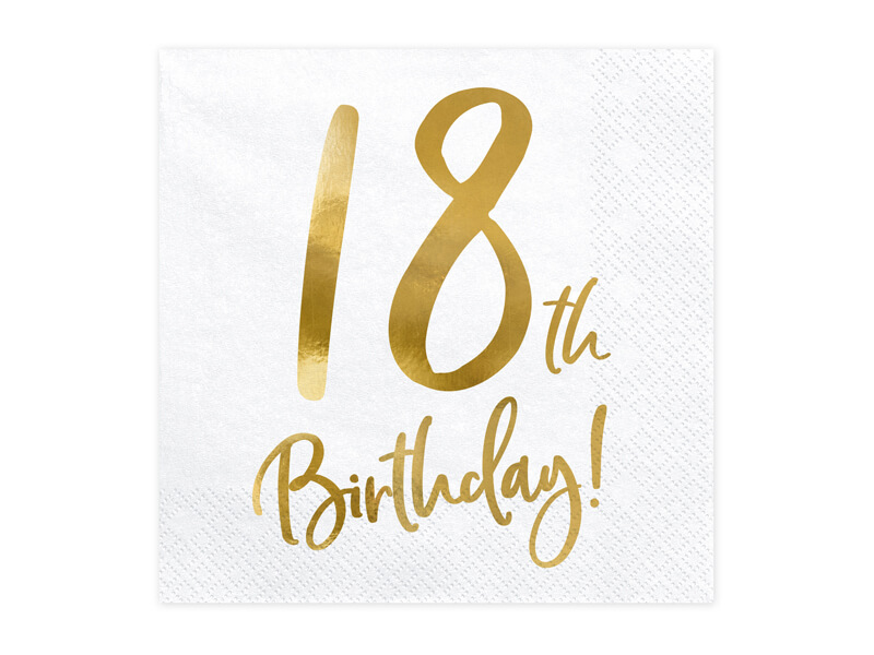Servetter 20-pack "18th Birthday!"