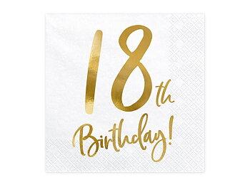 Servetter 20-pack "18th Birthday!"