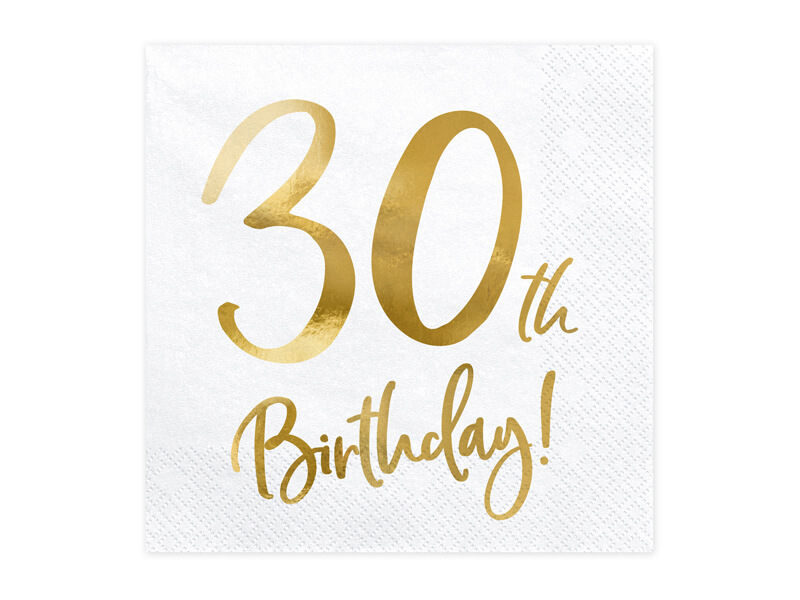 SERVETTER | 20-pack | "30th Birthday!"