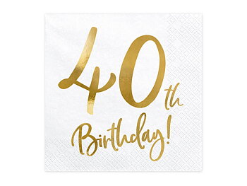 SERVETTER | 20-pack | "40th Birthday!"