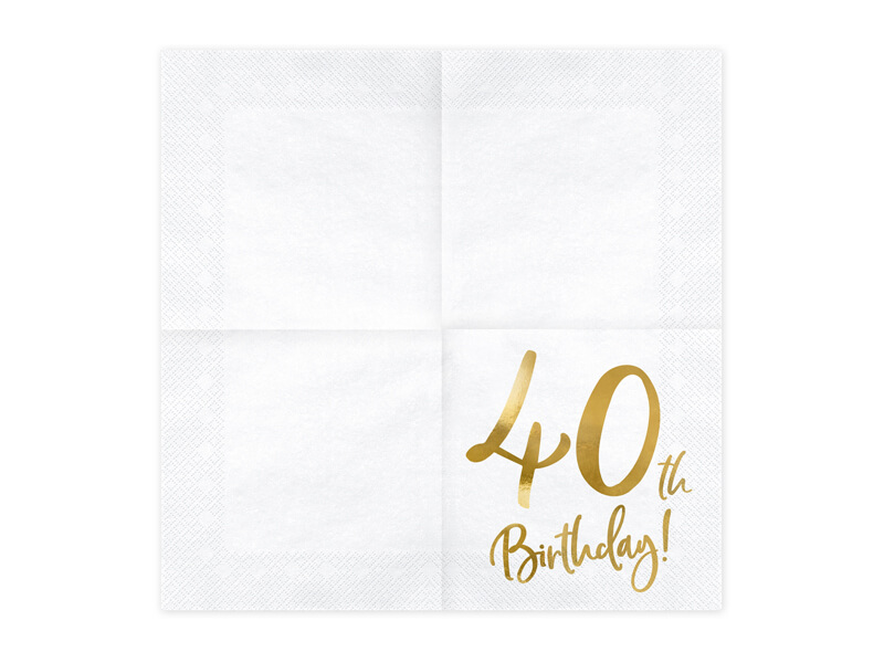 SERVETTER | 20-pack | "40th Birthday!" - 3