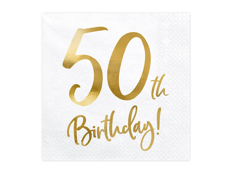 SERVETTER | 20-pack | "50th Birthday!"