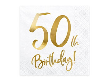 SERVETTER | 20-pack | "50th Birthday!"