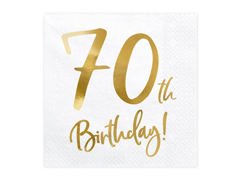 SERVETTER | 20-pack | "70th Birthday!"
