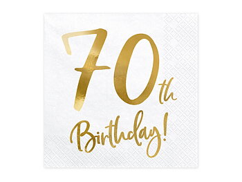 SERVETTER | 20-pack | "70th Birthday!"