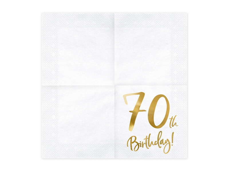 SERVETTER | 20-pack | "70th Birthday!" - 2