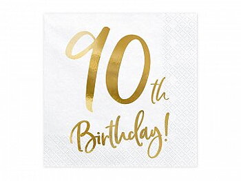 SERVETTER | 20-pack | "90th Birthday!"