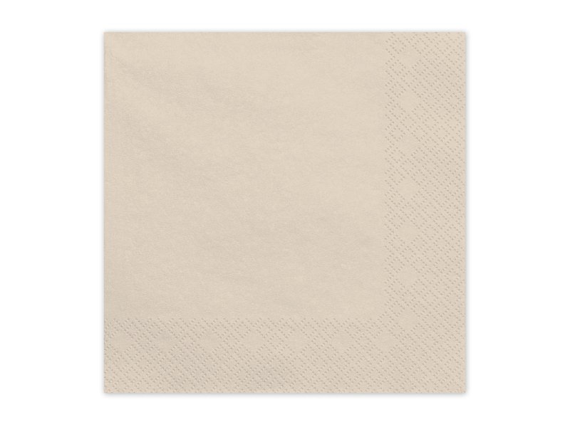 Crème servetter 33x33 cm 20-pack till fest och dukning