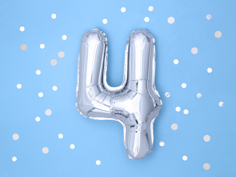 Sifferballlonger Silver 35 cm  - 4