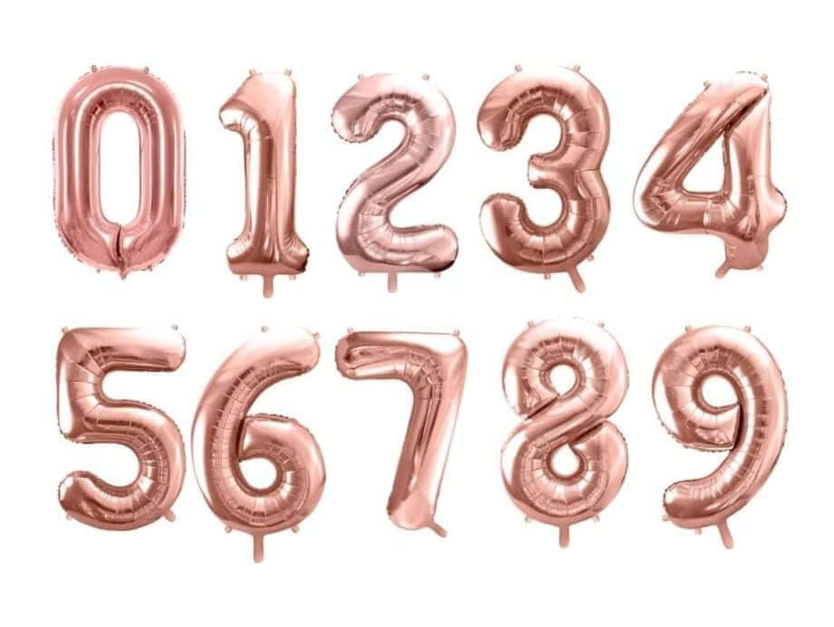 Sifferballong 86 cm Roséguld