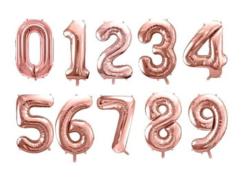 Sifferballong 86 cm Roséguld