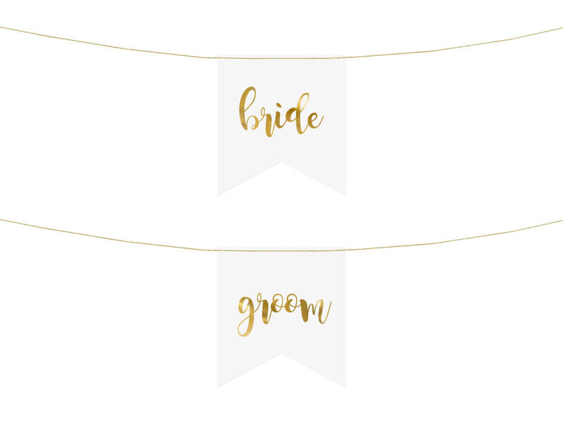 STOLSDEKORATIONER | Bride & groom | vit - 2