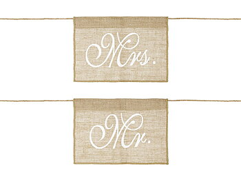 STOLSDEKORATIONER |Mr Mrs | Juteväv