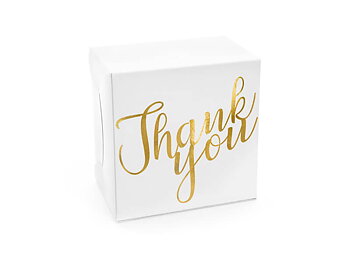 Tårtboxar Thank you Guld 10-pack
