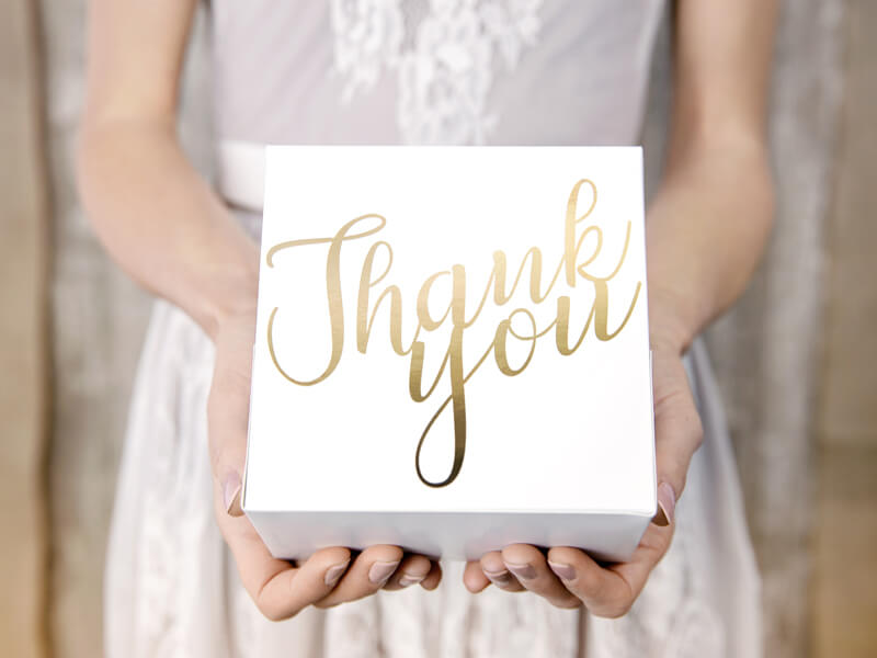 Tårtboxar Thank you Guld 10-pack - 2