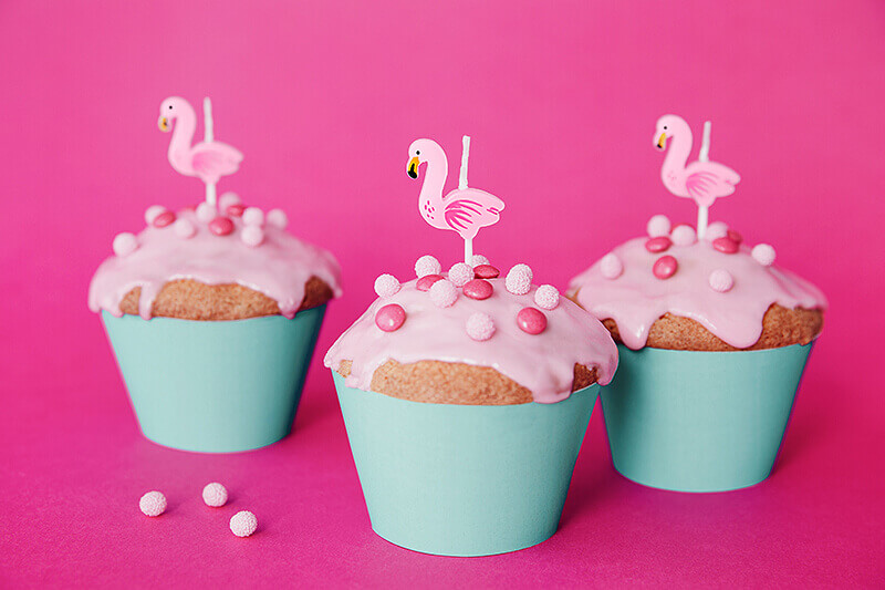 Tårtljus Flamingo 5-pack - 2