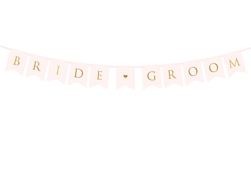 VIMPEL | BRIDE & GROOM | ljusrosa