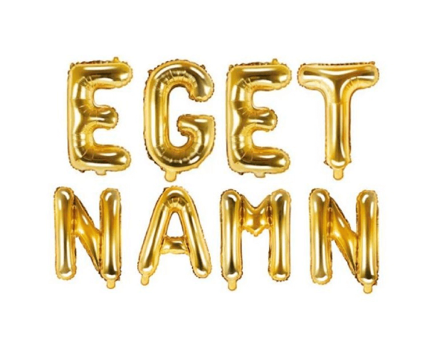 Ballonggirlang med eget namn | Guld, silver & roséguld - 3
